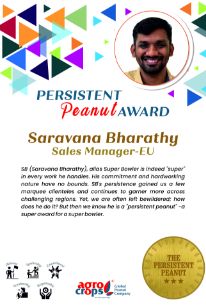 El premio “Persistent Peanut [Cacahuete Persistente]”