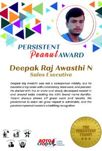 El premio “Persistent Peanut [Cacahuete Persistente]”